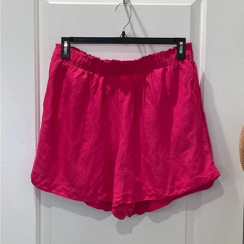 H&M Linen Blend Pink Shorts - Picture 3 of 4